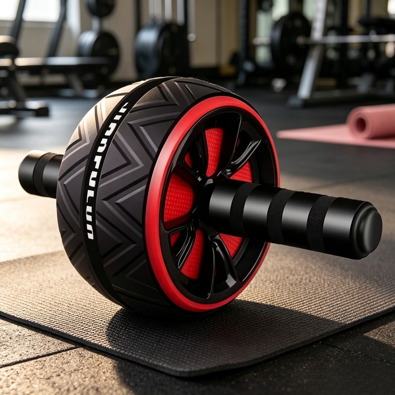 Home Gym Rig - Roda Roller Ab Anti-Selip, Peralatan Kebugaran