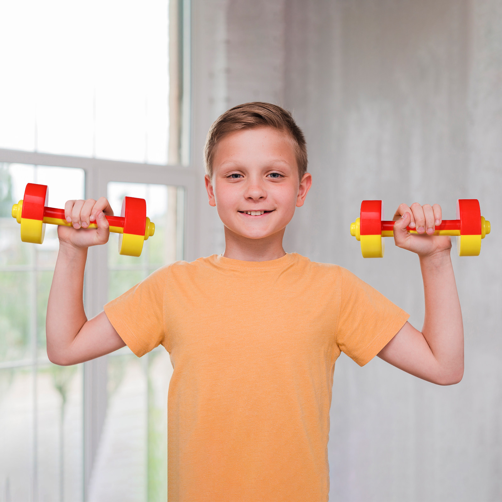 Home Gym Kids - 1 Pasang Alat Fitness Anak-anak, Barbel