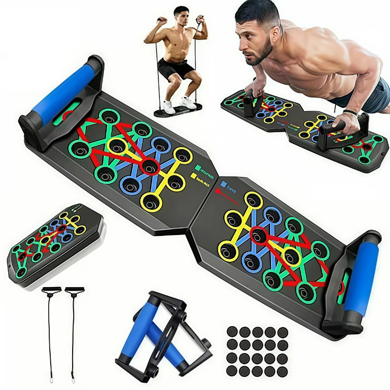 Home Gym Rig - Papan Push Up Lipat dengan Tali