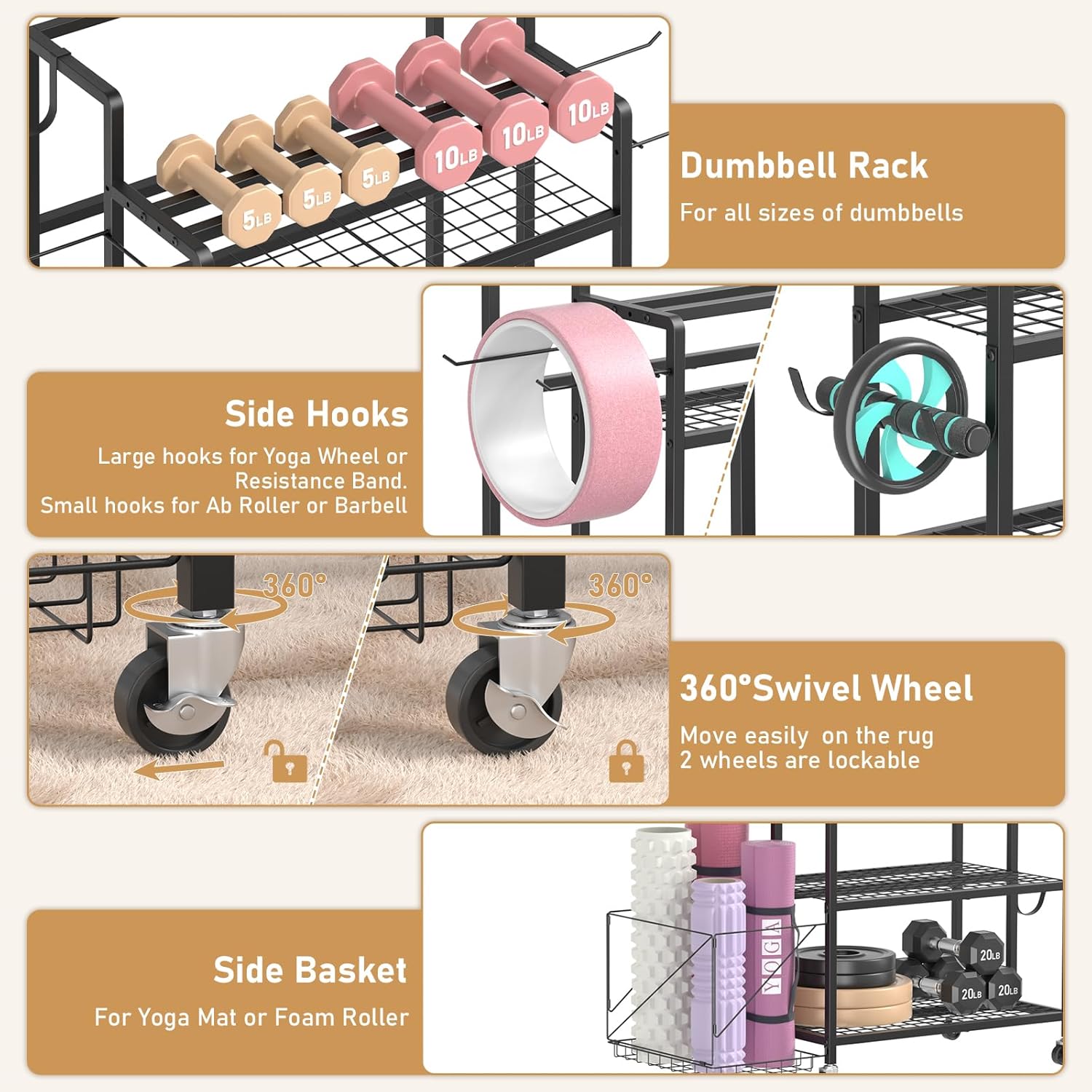 Penyimpanan Peralatan Gym Ruma - Home Gym Usa ulasan dan harga
