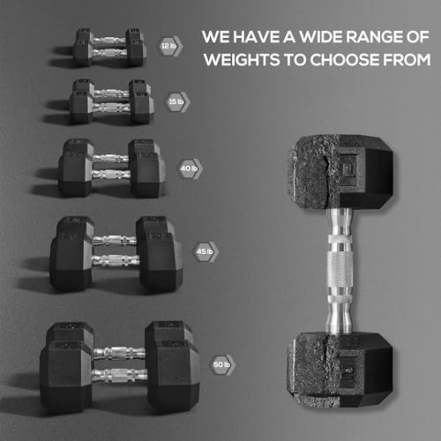 Set Dumbbell Karet 40lbs/45lbs - Home Gym Dumbbell Set ulasan dan harga
