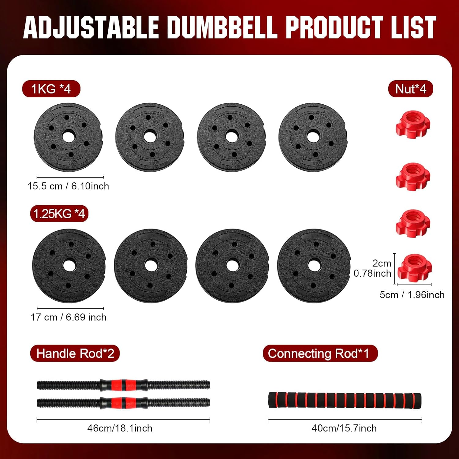 Set Dumbbell & Barbell 2-in-1  - Home Gym Dumbbell Set ulasan dan harga