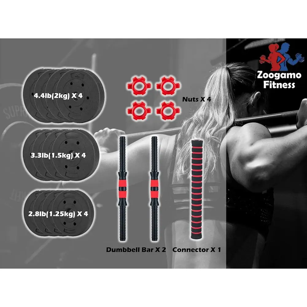 Set Dumbbell Adjustable 44Lbs  - Home Gym Dumbbell Set ulasan dan harga