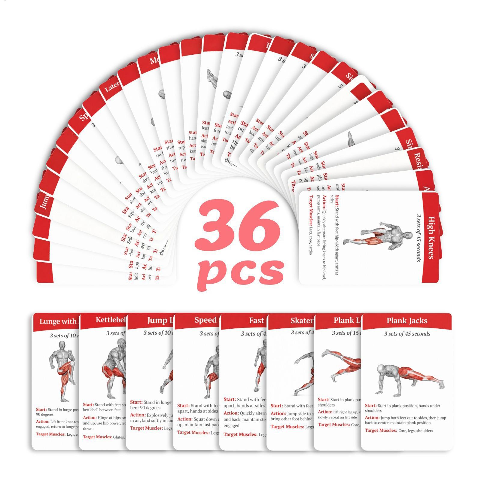 Kartu Latihan Olahraga 36pcs P - Home Gym Guide ulasan dan harga