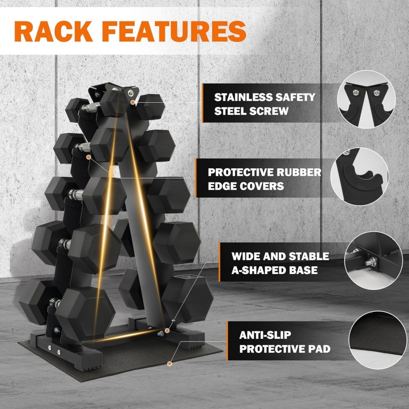 Rak Penyimpanan Set Dumbbell H - Home Gym Dumbbell Set ulasan dan harga