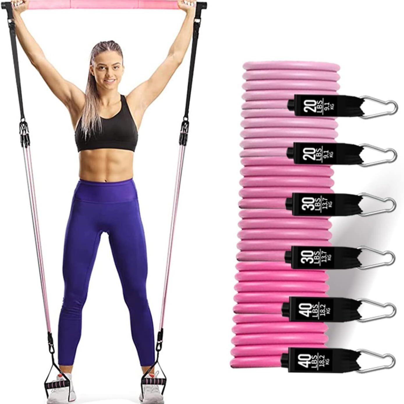 Resistance Band 180lbs dengan  - Home Gym Full Setup ulasan dan harga