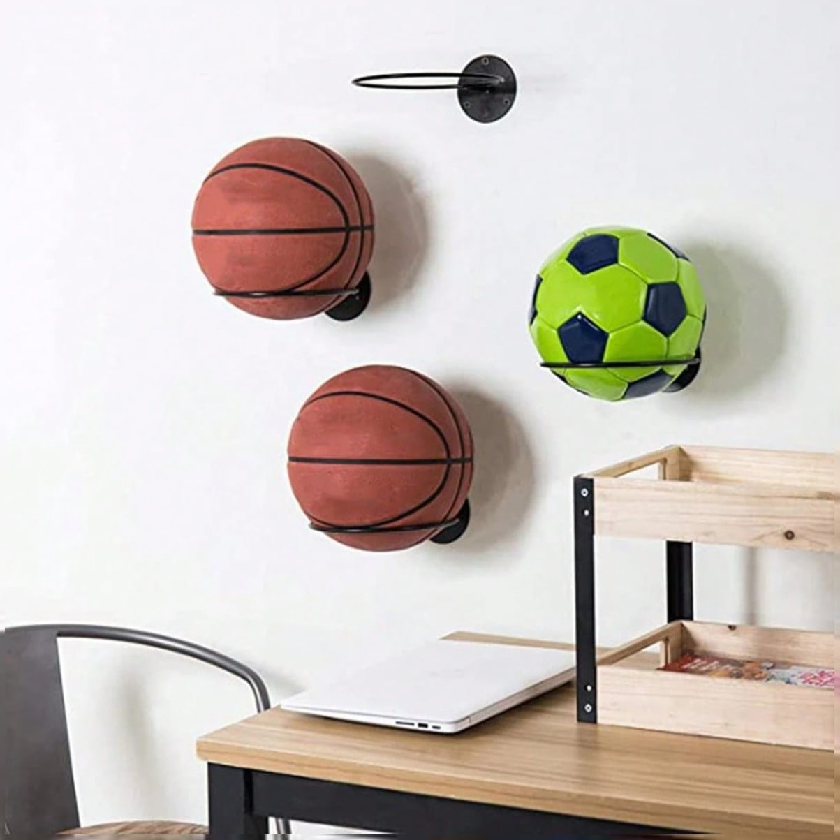 Rak Pajangan Bola Basket yang  - Home Gym Installation ulasan dan harga